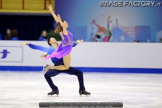 2013-03-01 Milano - World Junior Figure Skating Championships 0608 Yiyi Zhang-Nan Wu CHN